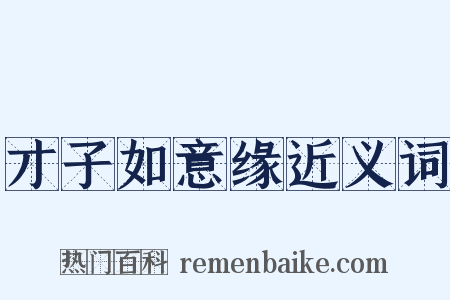 才子如意缘近义词是什么意思的图片